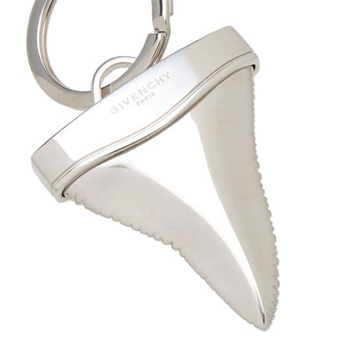 Givenchy Shark Tooth Keyring Silver 